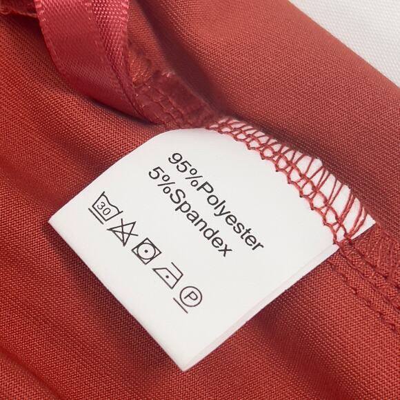 Cami String Halter Romper Jumpsuit Burnt Orange Women's Large Sexy Costume Cute - Picture 8 of 16